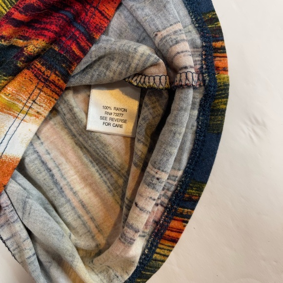 Womens Simply Vera Vera Wang Blouse Sz PS Fall Colors Long Sleeve Round Neck JD - Picture 4 of 4